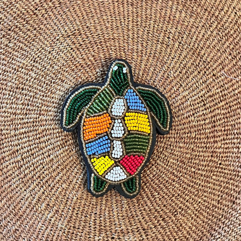 Turtle keychain . Colourful Maasai beaded keychain.