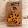 Giraffe keychain . Colourful Maasai beaded keychain.