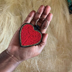Heart keychain . Colourful Maasai beaded keychain.