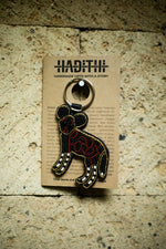Wild dog keychain . Colourful Maasai beaded keychain.