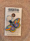 Bee keychain . Colourful Maasai beaded keychain.
