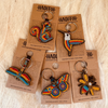 Squirrel keychain . Colourful Maasai beaded keychain.