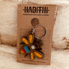 Bee keychain . Colourful Maasai beaded keychain.