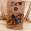 Butterfly keychain . Colourful Maasai beaded keychain.