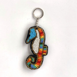 Safari keychain . colourful Maasai beaded . leather and beads .