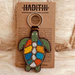 Turtle keychain . Colourful Maasai beaded keychain.
