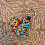 Squirrel keychain . Colourful Maasai beaded keychain.