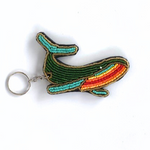 Safari keychain . colourful Maasai beaded . leather and beads .