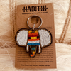 Elephant keychain . colourful Maasai beaded keychain.