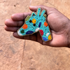Giraffe keychain . Colourful Maasai beaded keychain.