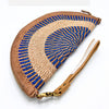 Fineweave clutch bag with strap - colourful collection