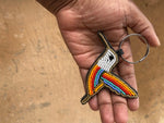 Hummingbird keychain . Colourful Maasai beaded keychain.