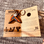 Hummingbird keychain . Colourful Maasai beaded keychain.