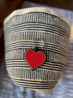 Heart keychain . Colourful Maasai beaded keychain.