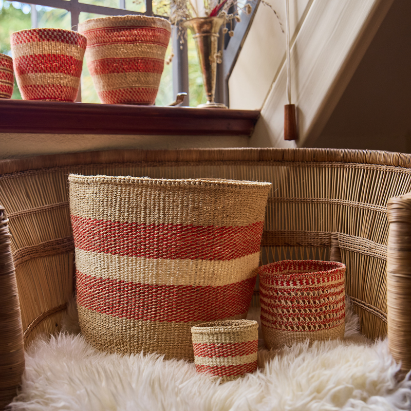 Sisal basket - Zebra design