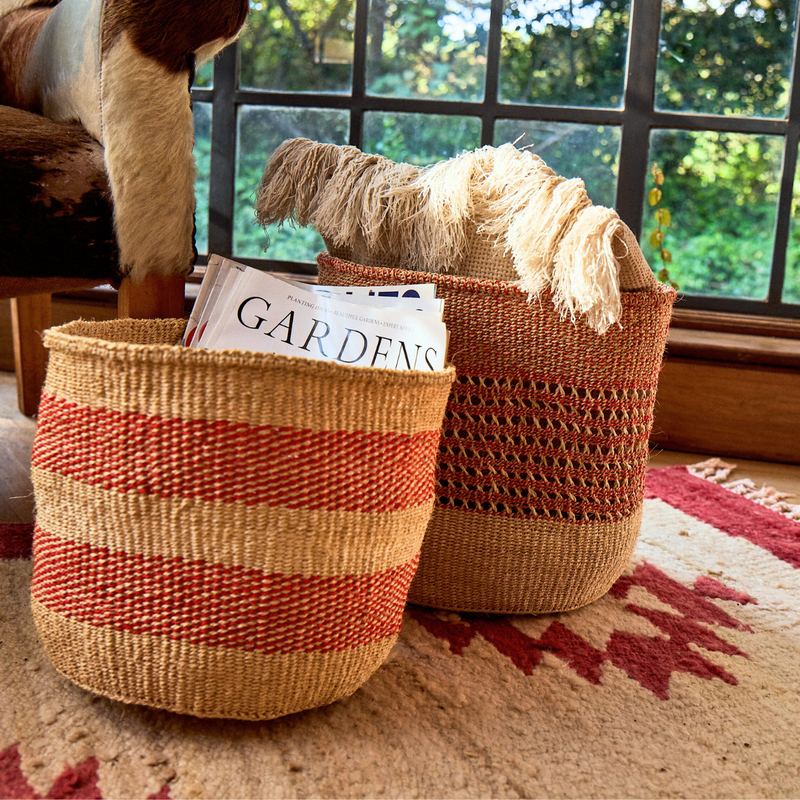 Sisal basket - Zebra design