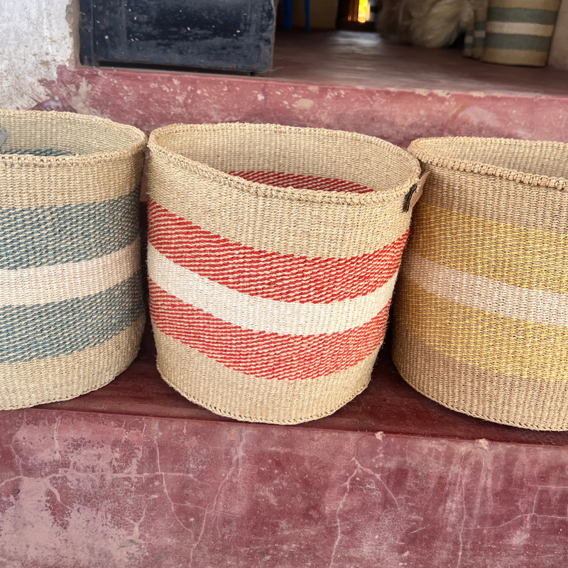 Sisal basket - Zebra design