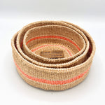 Sisal tray set of three - colourful collection