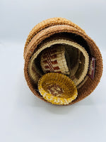 Set of 5 baskets . sisal . practical weave . one-of-a-kind .