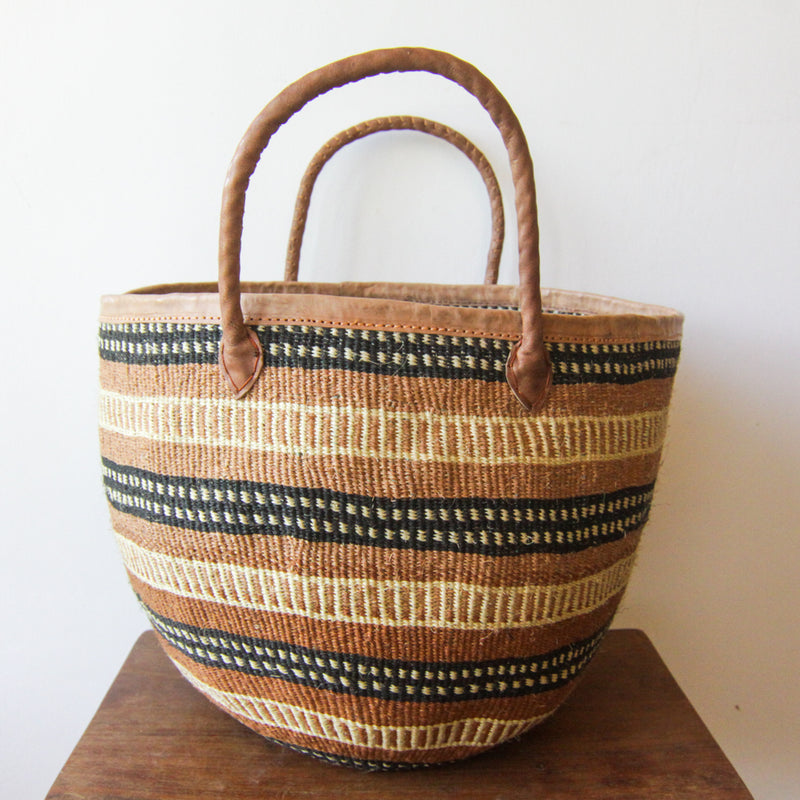 Fineweave Basket & Leather Handbag