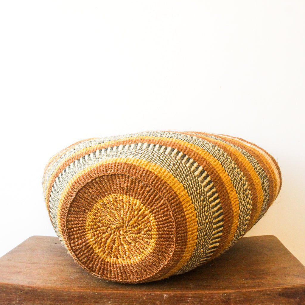 L . basket . sisal . fineweave . colourful . one-of-a-kind . 101