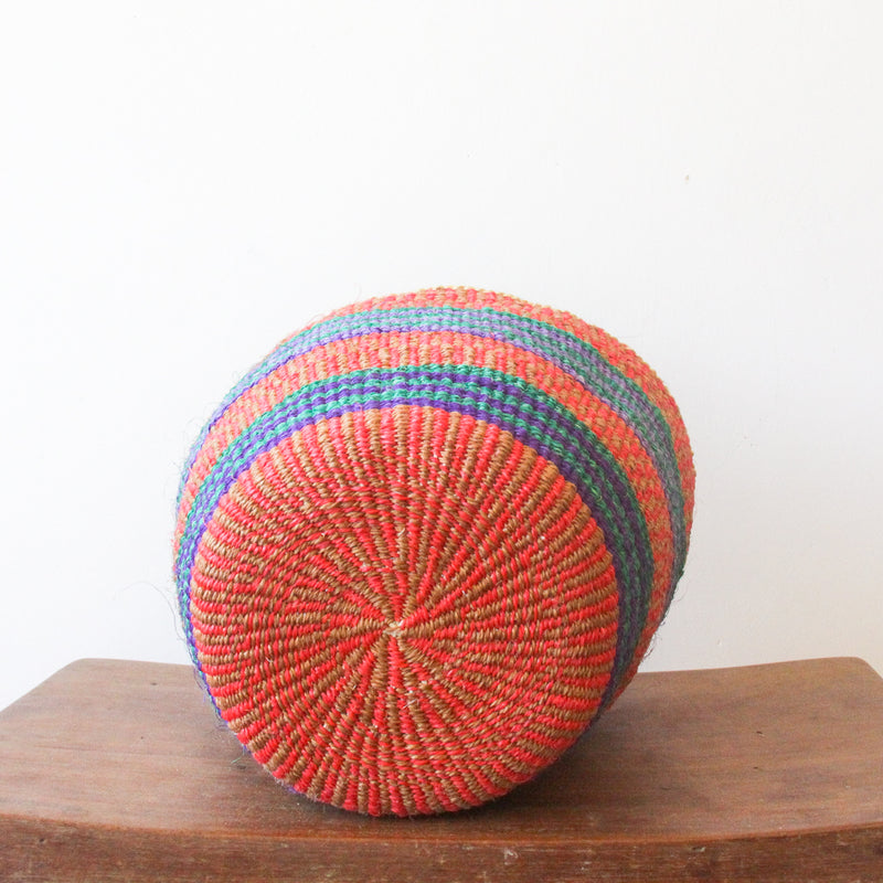 M . basket . sisal . fineweave . colourful . one-of-a-kind . 101