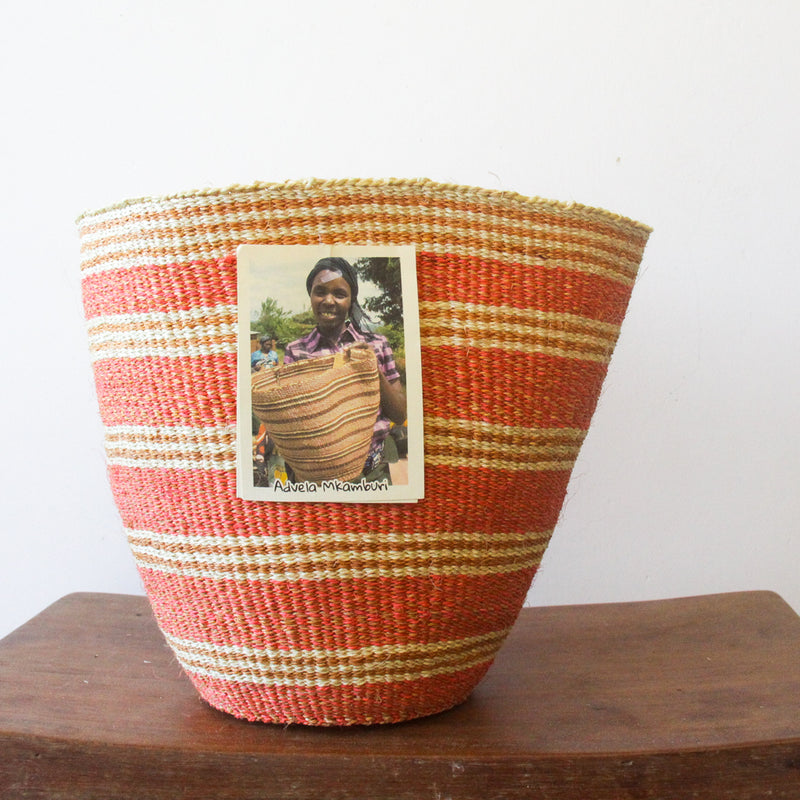 M . basket . sisal . fineweave . colourful . one-of-a-kind . 105
