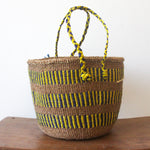 S . basket . sisal . fineweave . colourful . one-of-a-kind . 101
