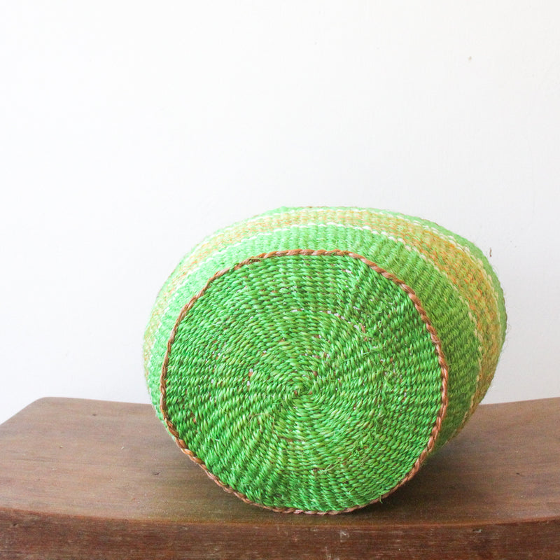 S . basket . sisal . fineweave . colourful . one-of-a-kind . 103