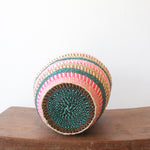 S . basket . sisal . fineweave . colourful . one-of-a-kind . 112