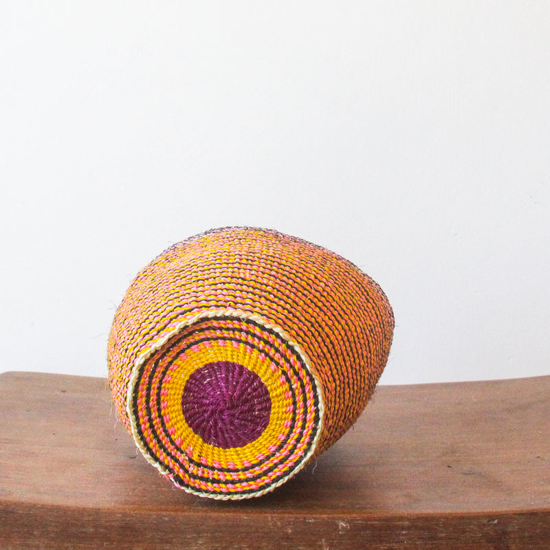 XS . basket . sisal . fineweave . colourful . one-of-a-kind . 126