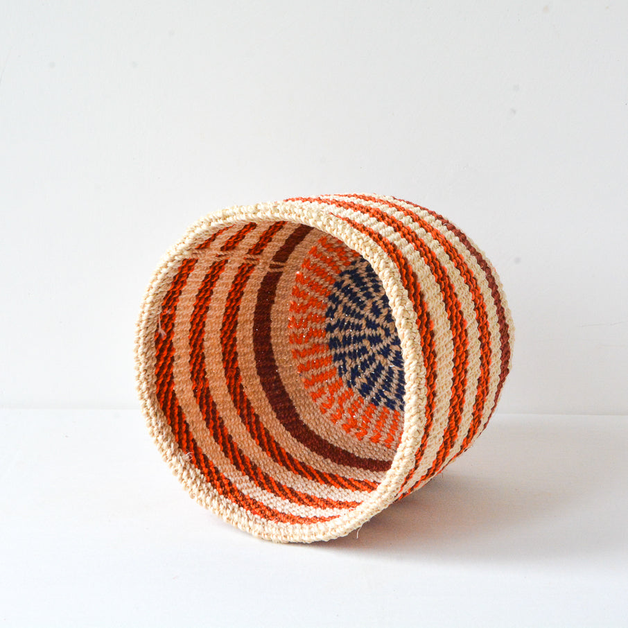 S . basket . sisal . practical weave . one-of-a-kind . F104