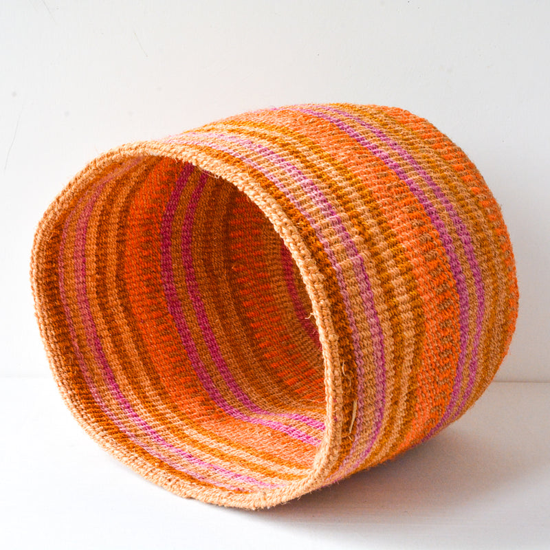 L . basket . sisal . practical weave . one-of-a-kind . O103