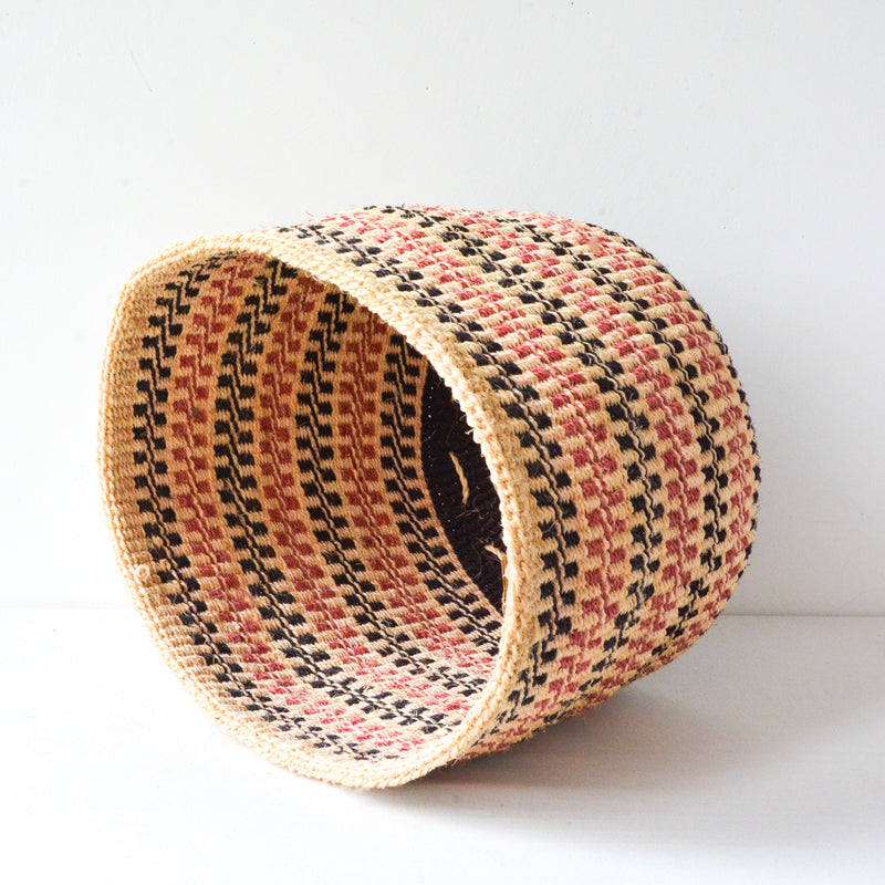 L . basket . sisal . practical weave . one-of-a-kind . O104