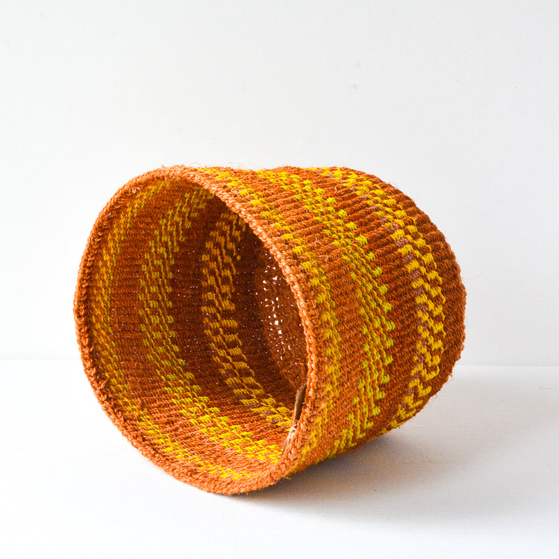 S . basket . sisal . practical weave . one-of-a-kind . O101