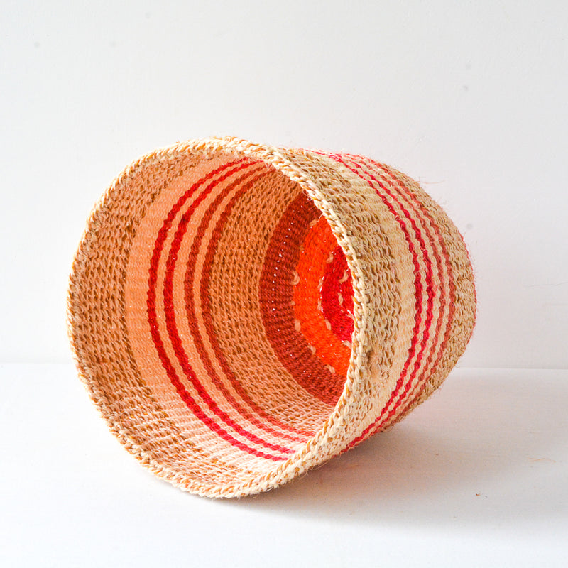 S . basket . sisal . practical weave . one-of-a-kind . O103