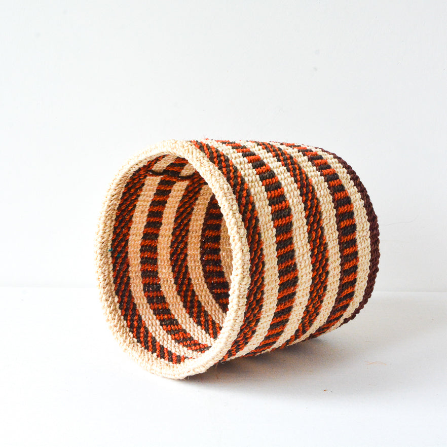 S . basket . sisal . practical weave . one-of-a-kind . O104