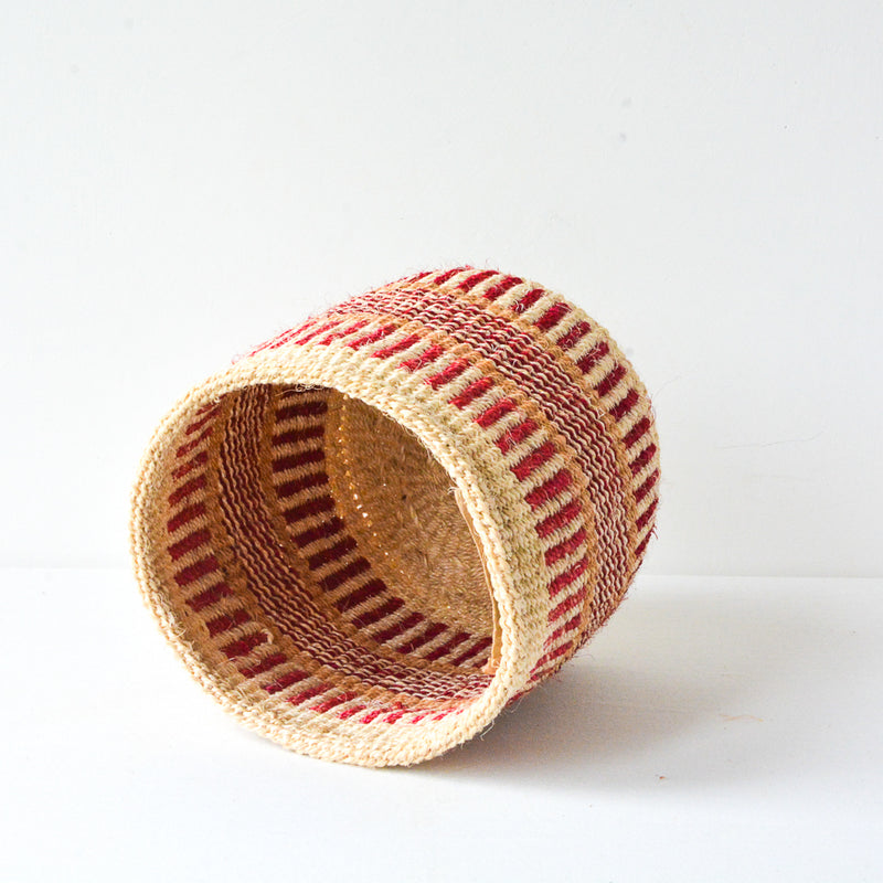 S . basket . sisal . practical weave . one-of-a-kind . O106