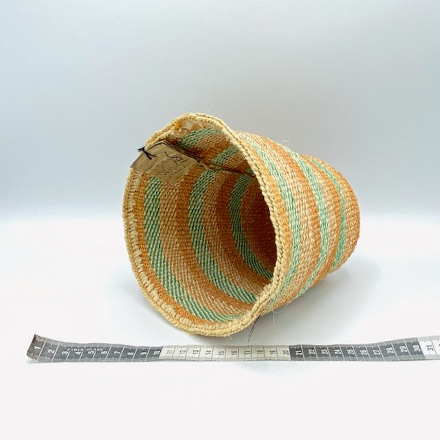 S . basket . sisal . fineweave . colourful . one-of-a-kind . 108